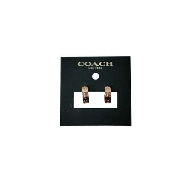Coach Signature Hoop Earrings - Picture 1 of 9